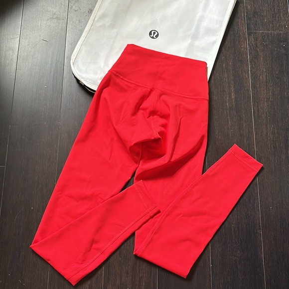 LULULEMON WUNDER TRAIN HR LEGGINGS 28” IN HOT HEAT SZ 2 NWT - Picture 3 of 7